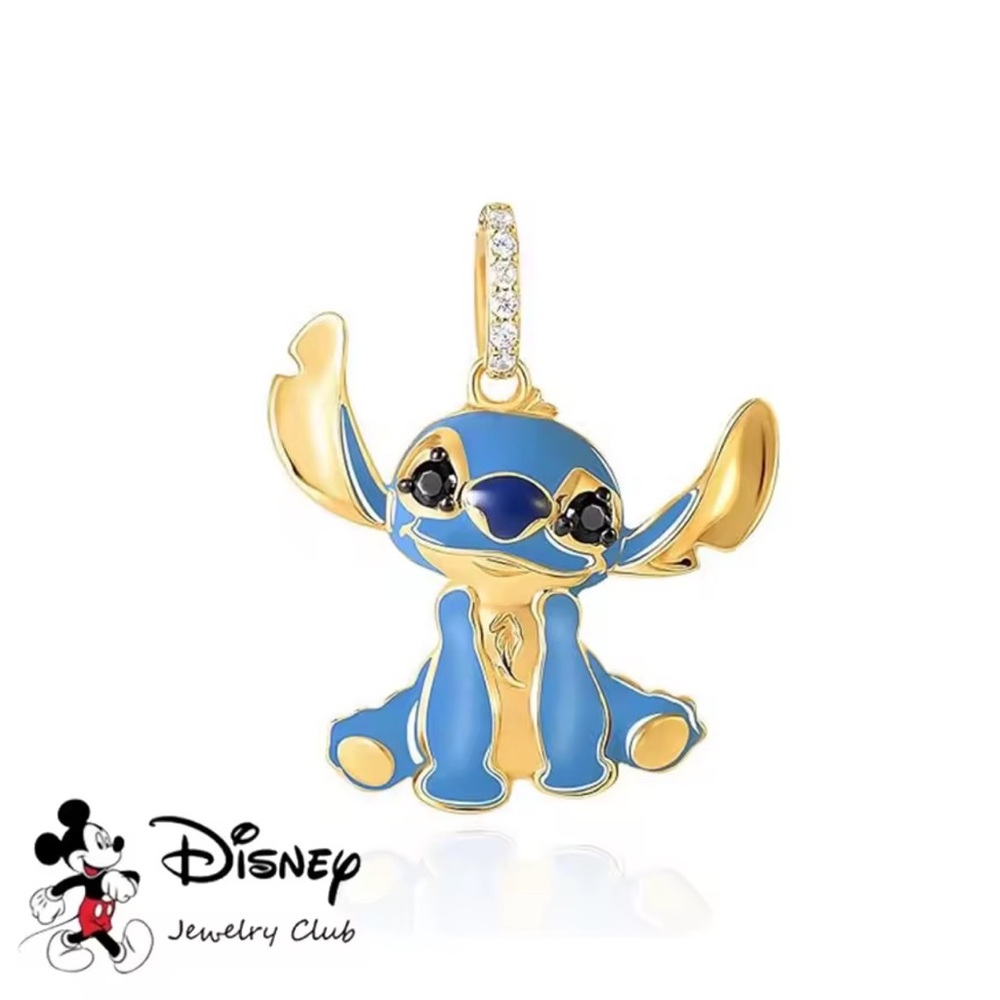 NWOT Disney Stitch Gold Tone Dangle Charm Sterling Silver 925